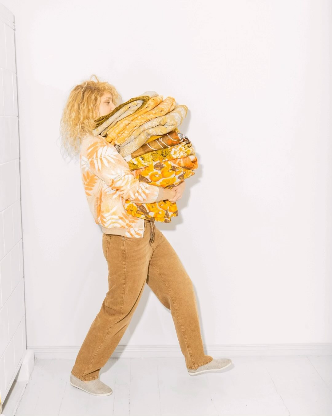 Kinga z materiałami vintage